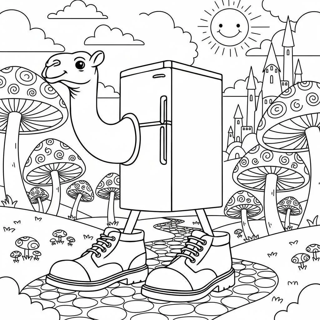 Desenho de Italian Brainrot para Colorir