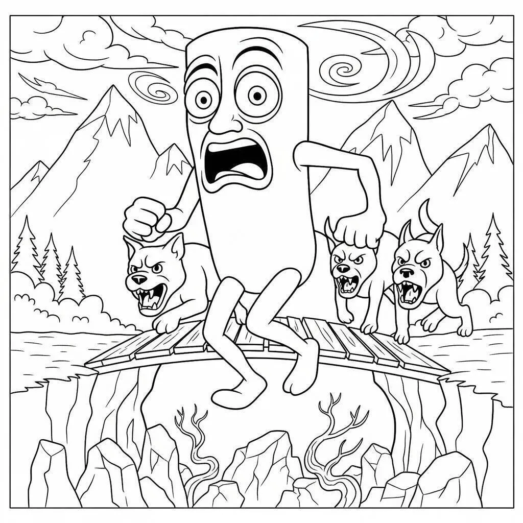 Desenho de Italian Brainrot para Colorir