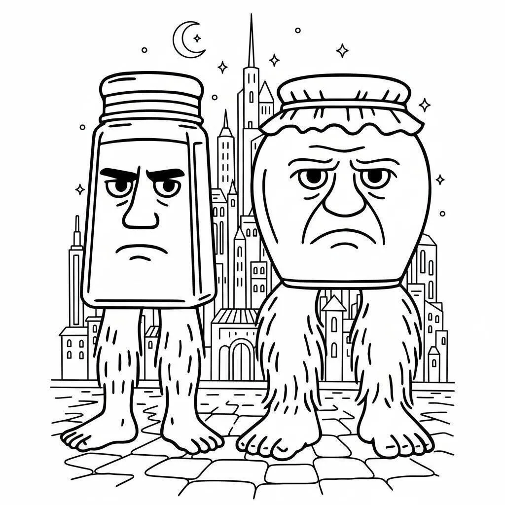 Desenho de Italian Brainrot para Colorir