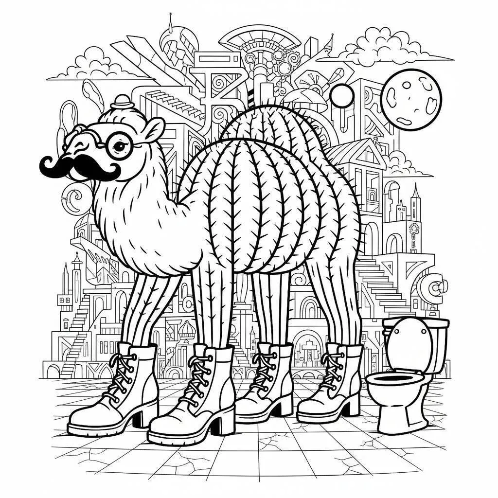 Desenho de Italian Brainrot para Colorir