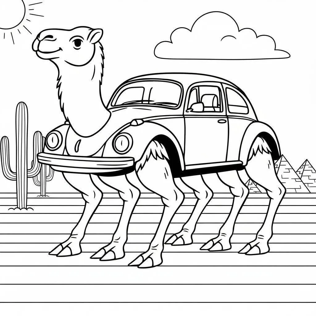 Desenho de Italian Brainrot para Colorir