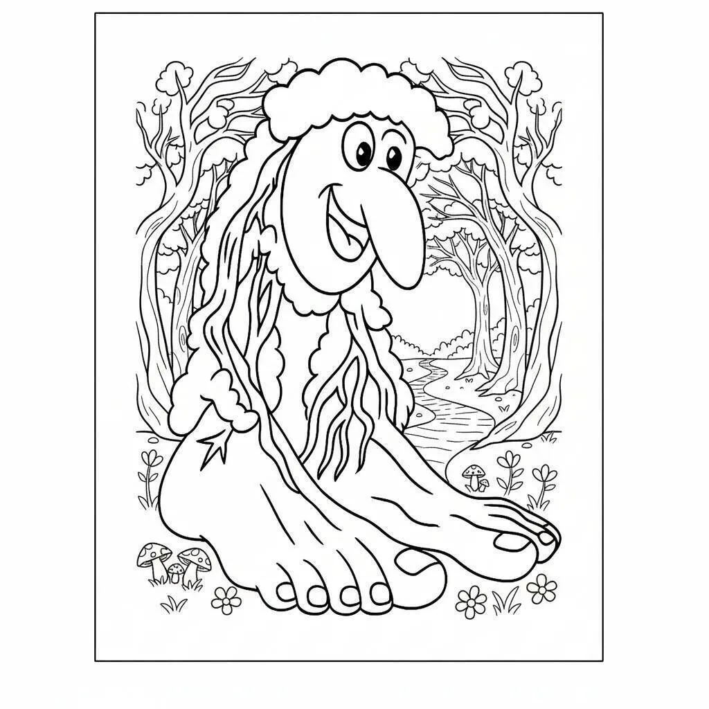 Desenho de Italian Brainrot para Colorir