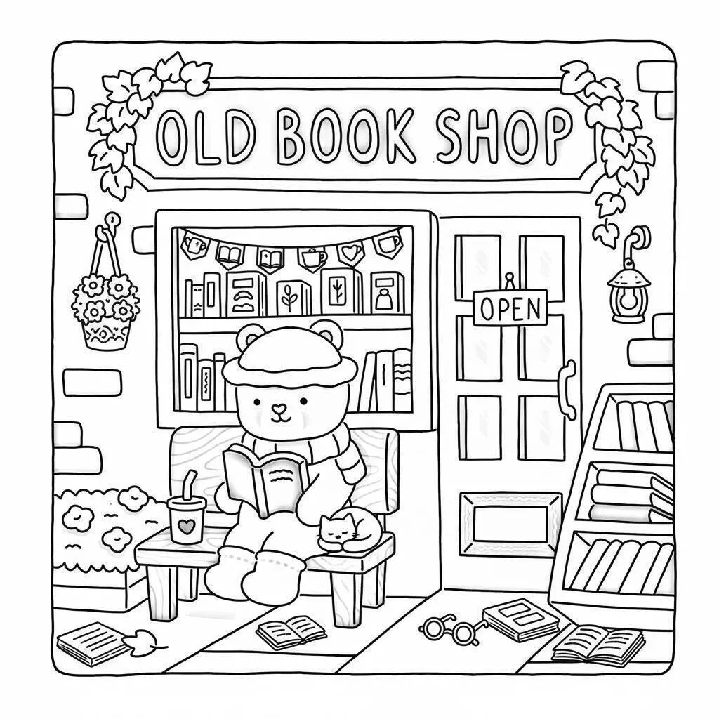 Coco Wyo Malvorlage im Old Bookstore