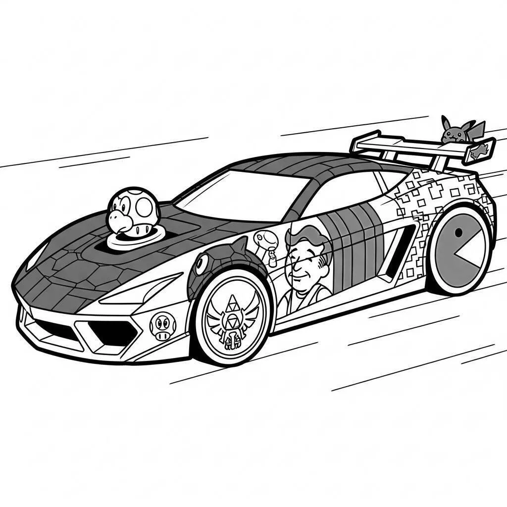 Hot Wheels Personalized Car Coloring Page