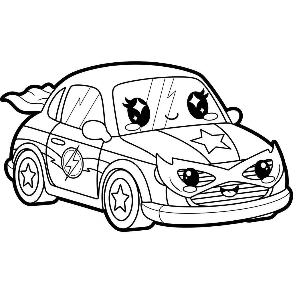 Hot Wheels Super Hero Car Coloring Page