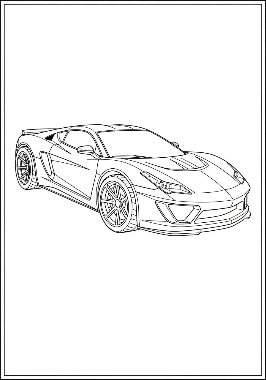 Desenho de Hot Wheels Carro Esportivo para Colorir