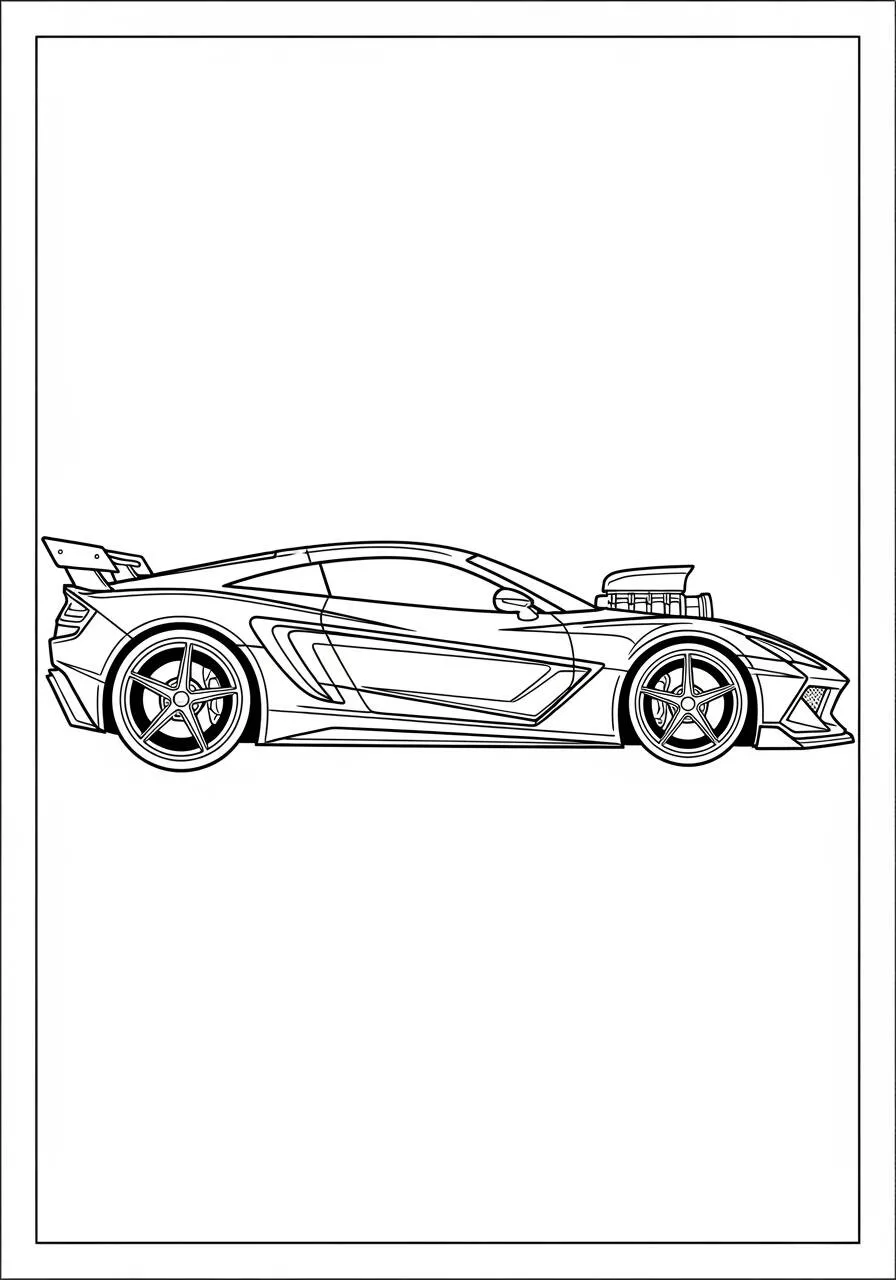 Desenho de Hot Wheels Carro Esportivo para Colorir