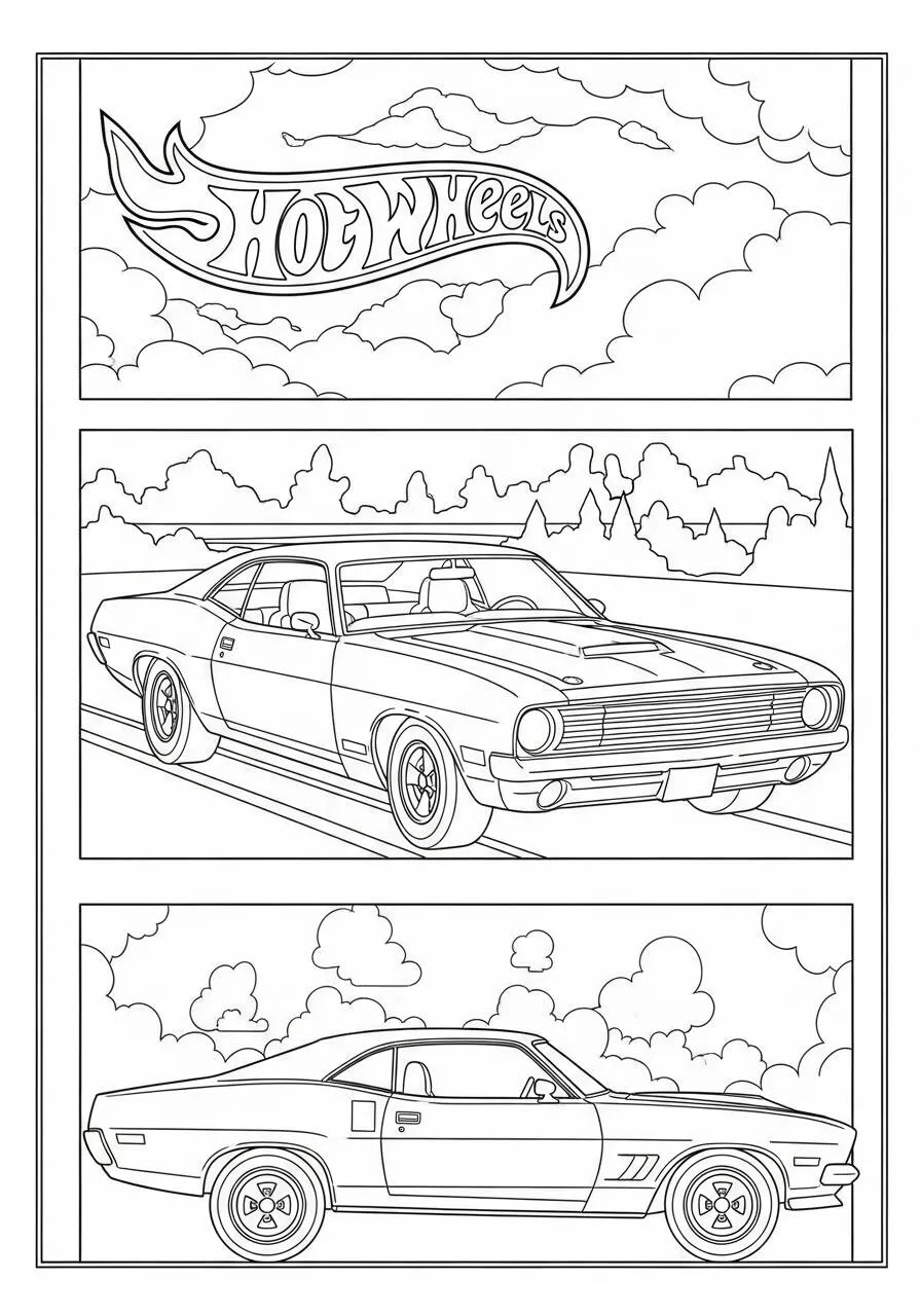 Hot Wheels Classic Car Coloring Page