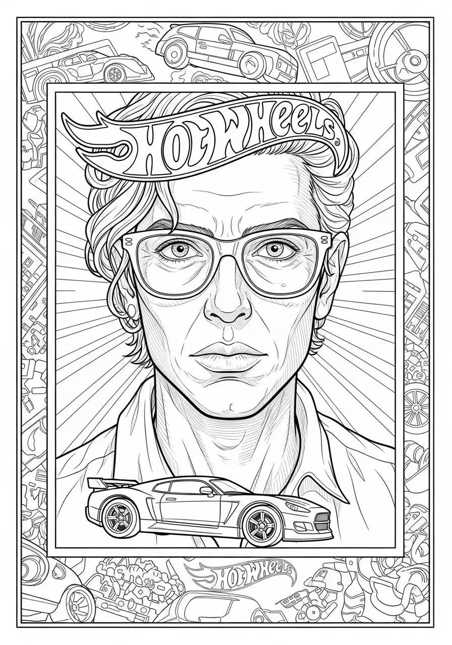 Hot Wheels Sports Car Coloring Page