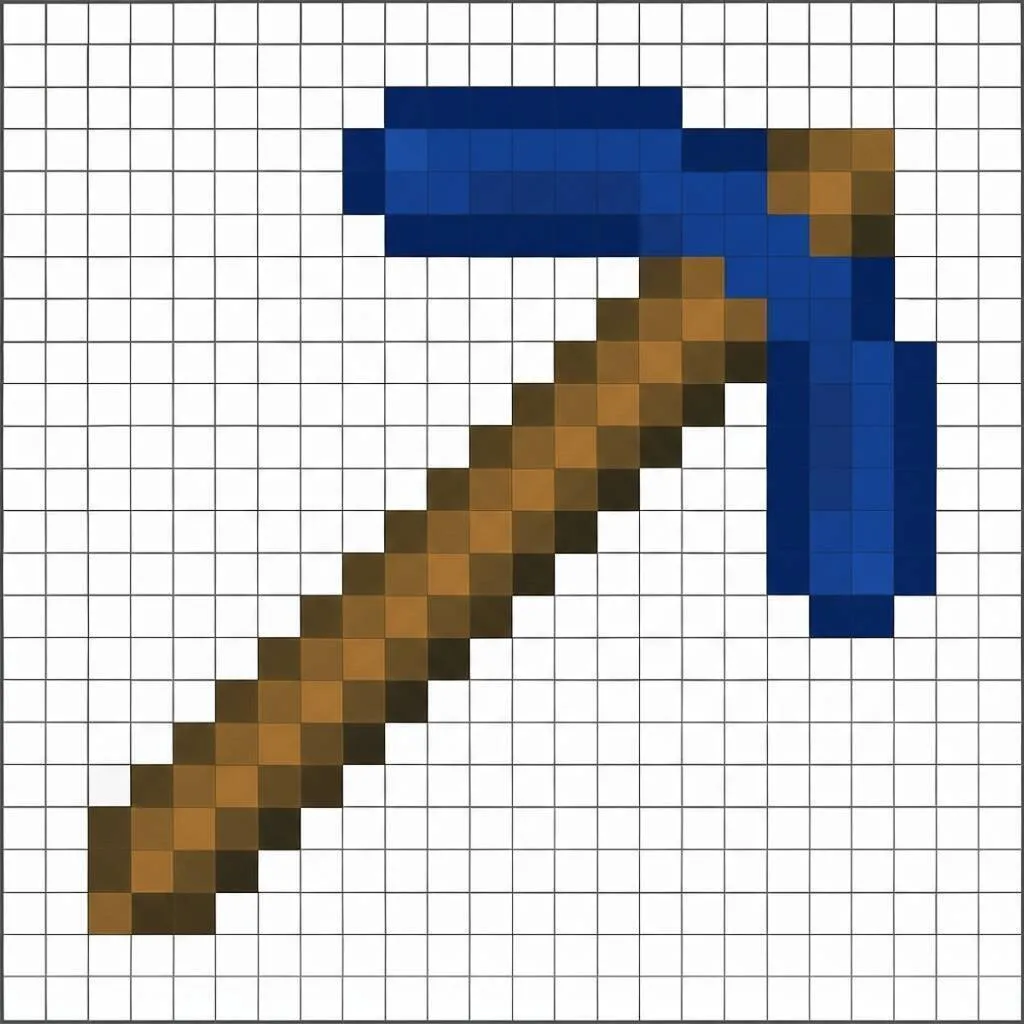 minecraft Pixel Art con diseño de pico