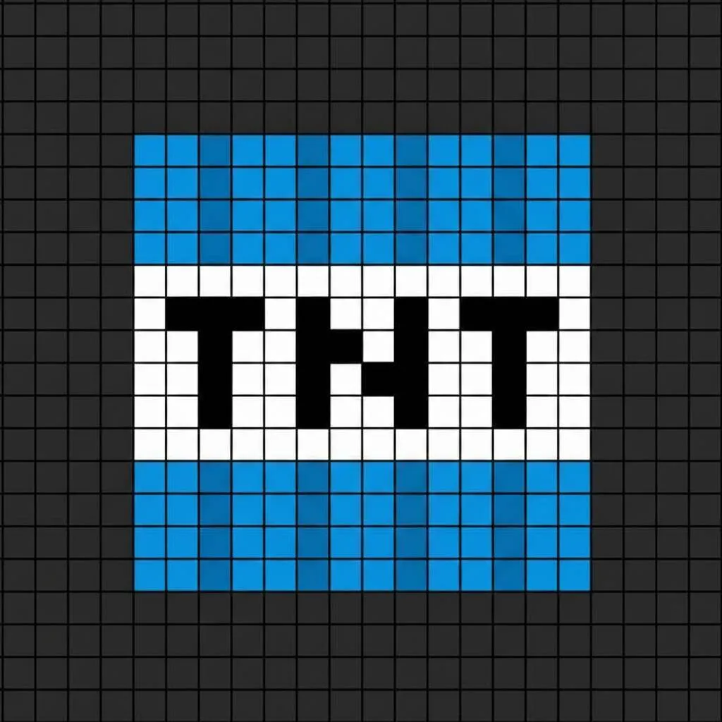 minecraft Pixel Art con diseño TNT
