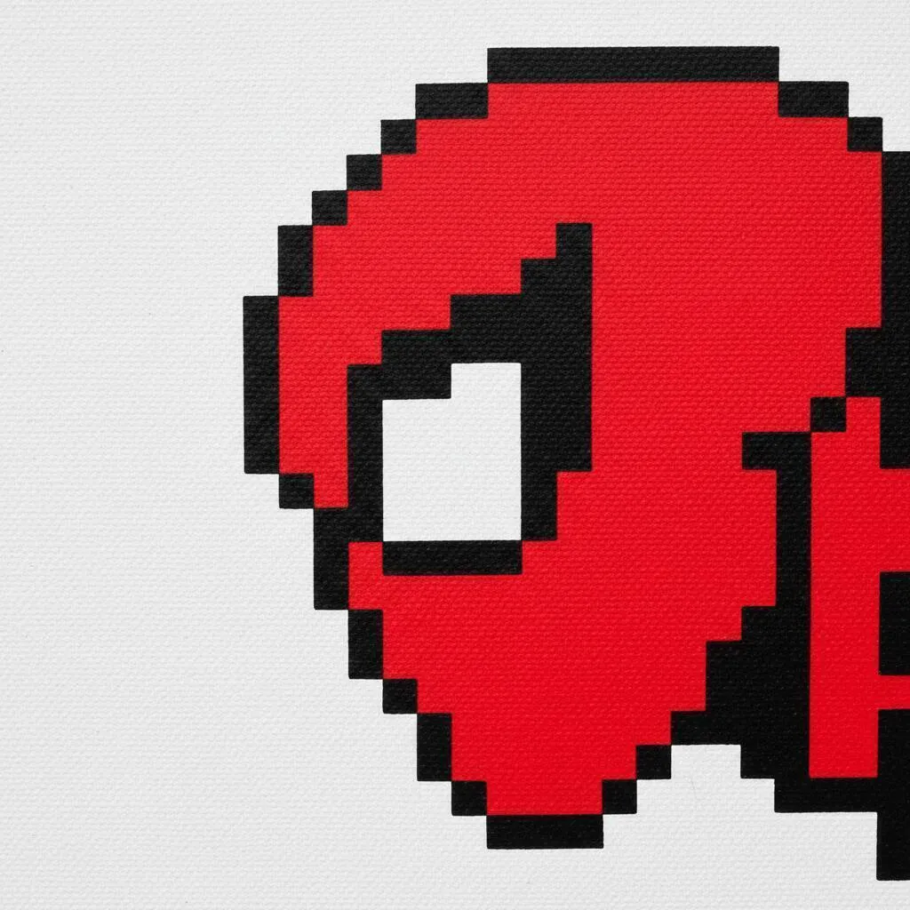 Pixel Art de Spiderman con diseño de símbolo de araña
