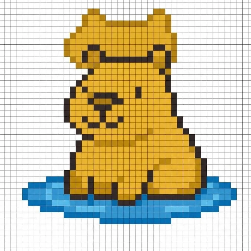 Pixel Art Fácil com desenho de Cachorro