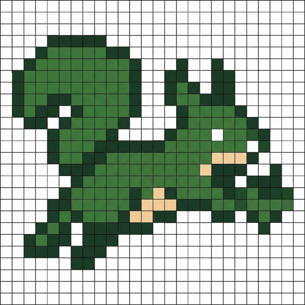 Pixel Art Fácil com desenho de Esquilo