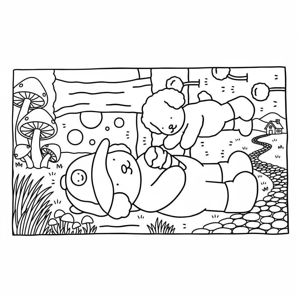Bobbie Goods Playing with her Puppy on a Sunny Day Coloring Page