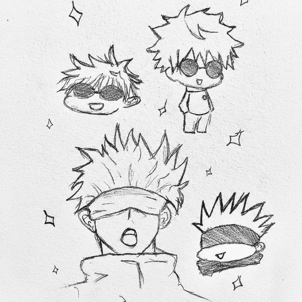 Rysunek anime do rysowania stylizowanego BakugLub