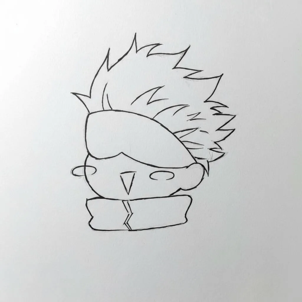 Rysunek anime Kakashi z rysowania