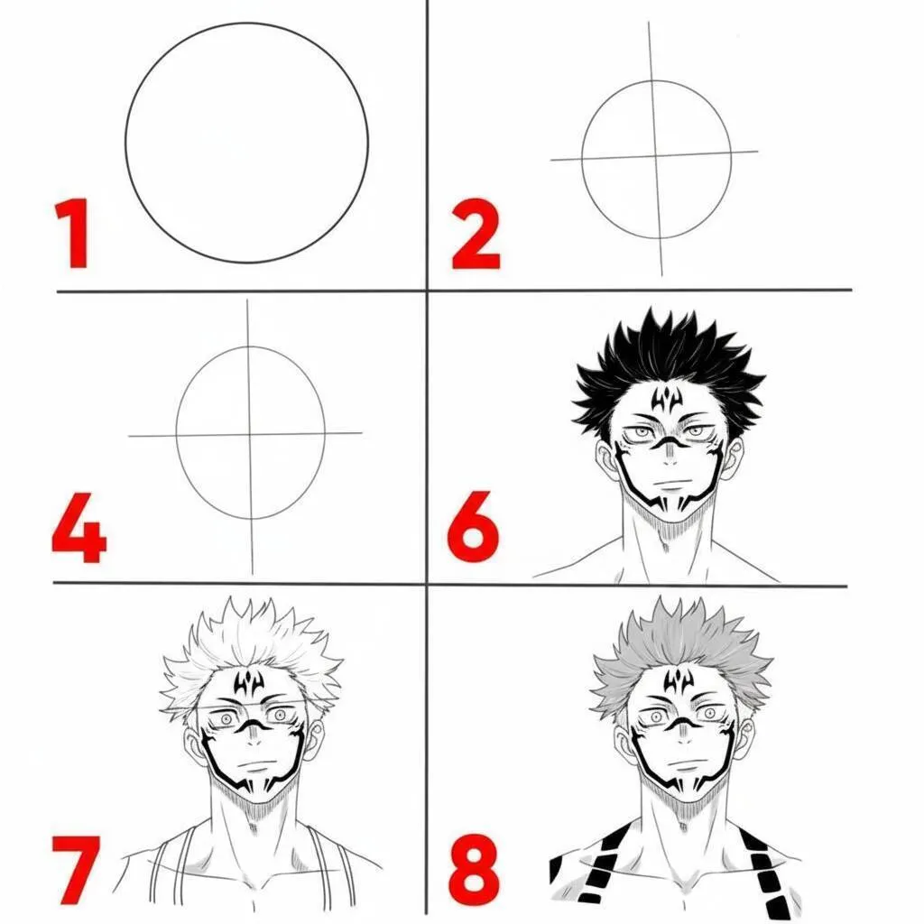 Rysunek anime do rysowania autorstwa Eijiro Kirishimy