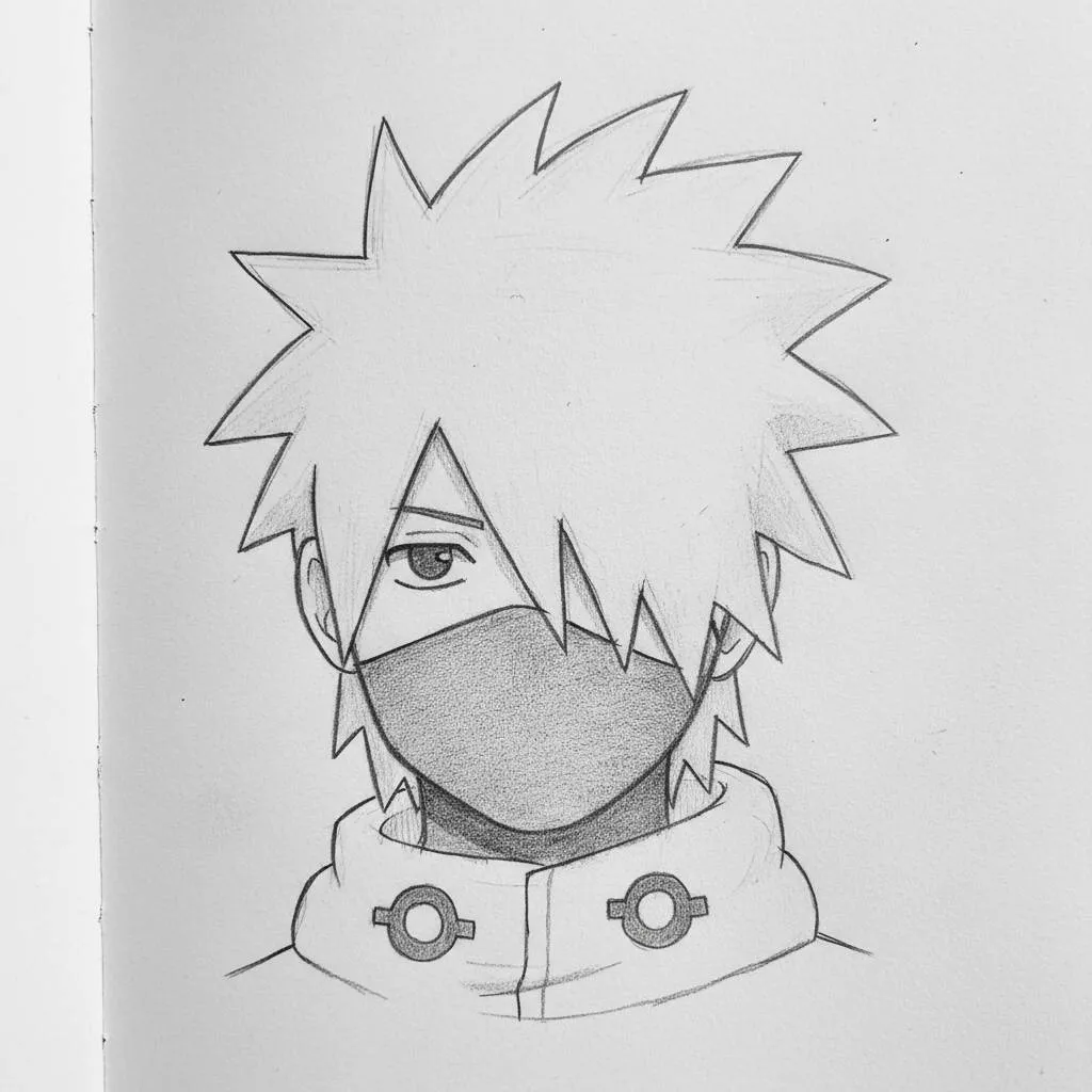 Desenho de Anime para Desenhar do Kakashi Hatake