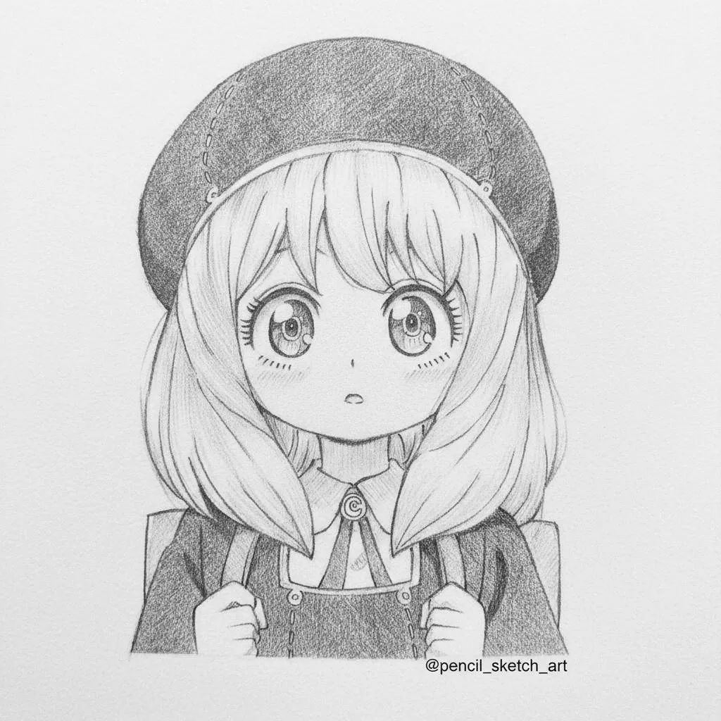 Dibujo Anime para Dibujar de la Chica Linda con Mochila