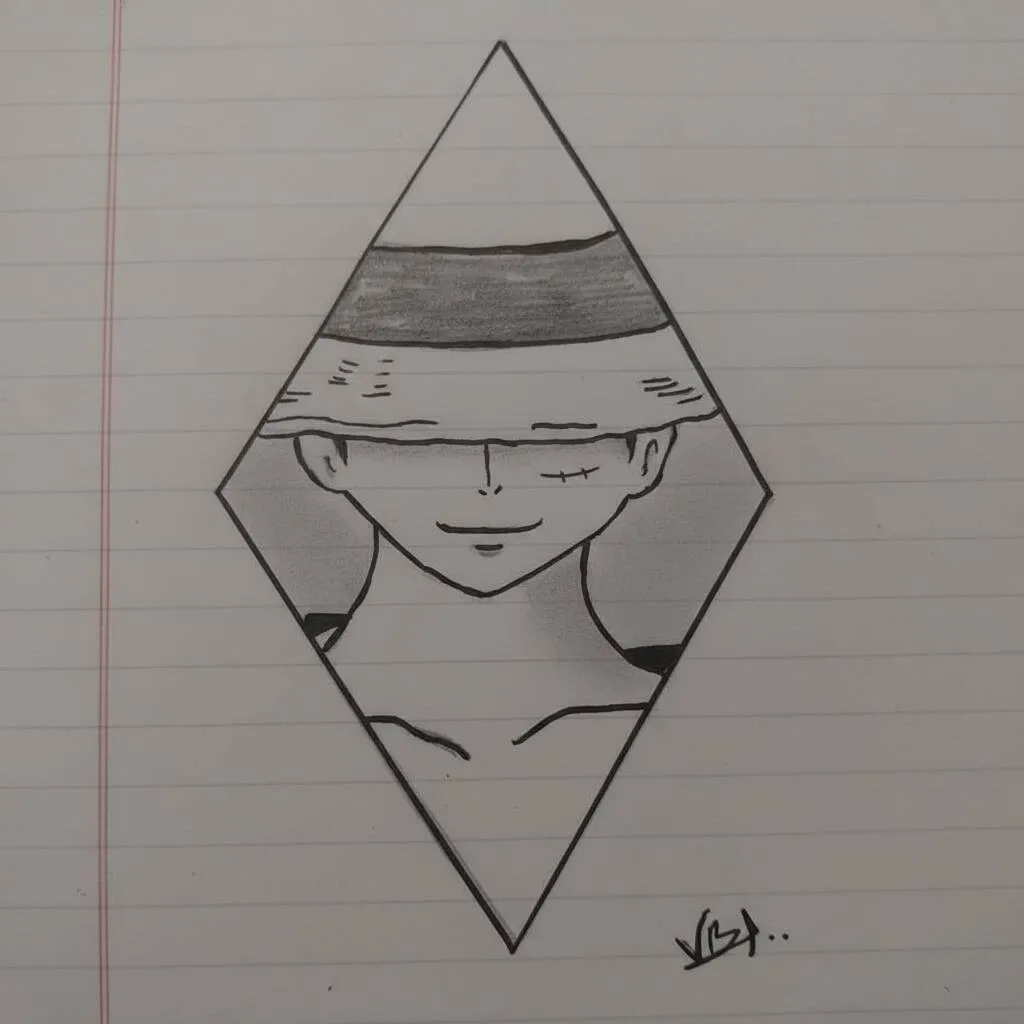 Desenho de Anime para Desenhar do Personagem Misterioso com Chapéu