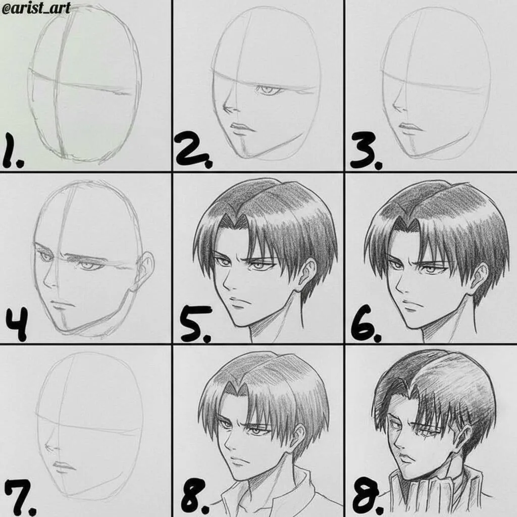 Dibujo Anime para Dibujar de Levi Paso a Paso