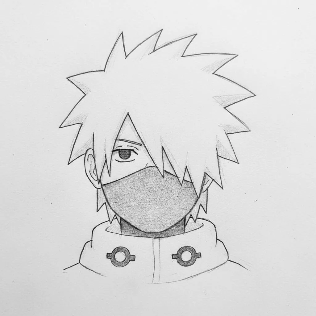 Kakashi Hatake Anime Dibujo para Dibujar