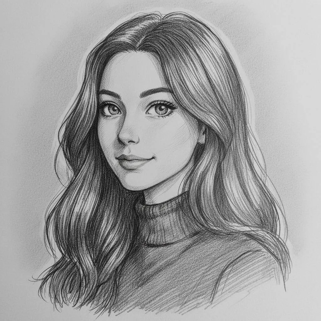 Dibujo Anime para Dibujar una Niña Estilizada