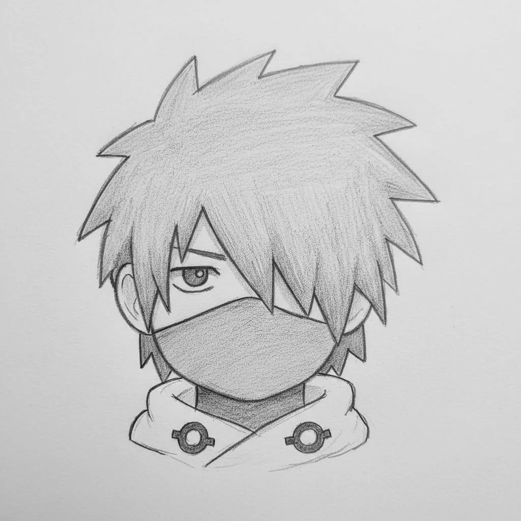 Desenho de Anime para Desenhar do Kakashi Hatake