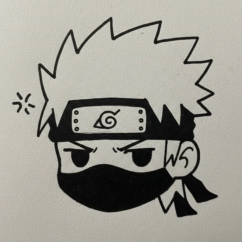Desenho de Anime para Desenhar do Kakashi Hatake
