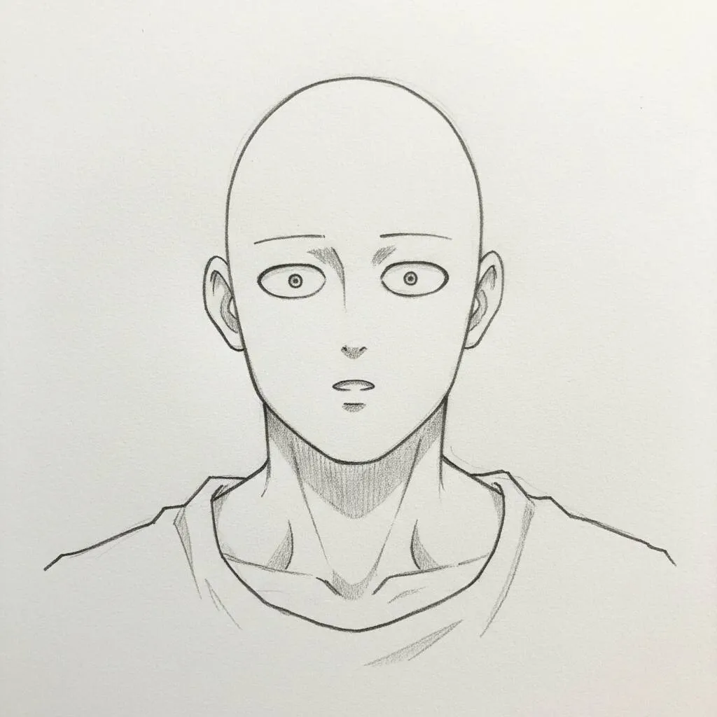 Desenho de Anime para Desenhar do Saitama