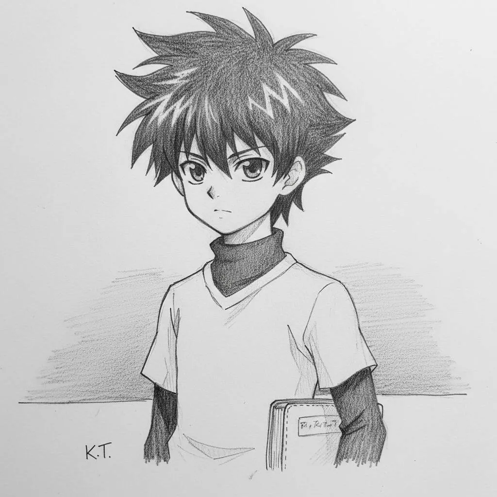Desenho de Anime para Desenhar do Gon Freecss