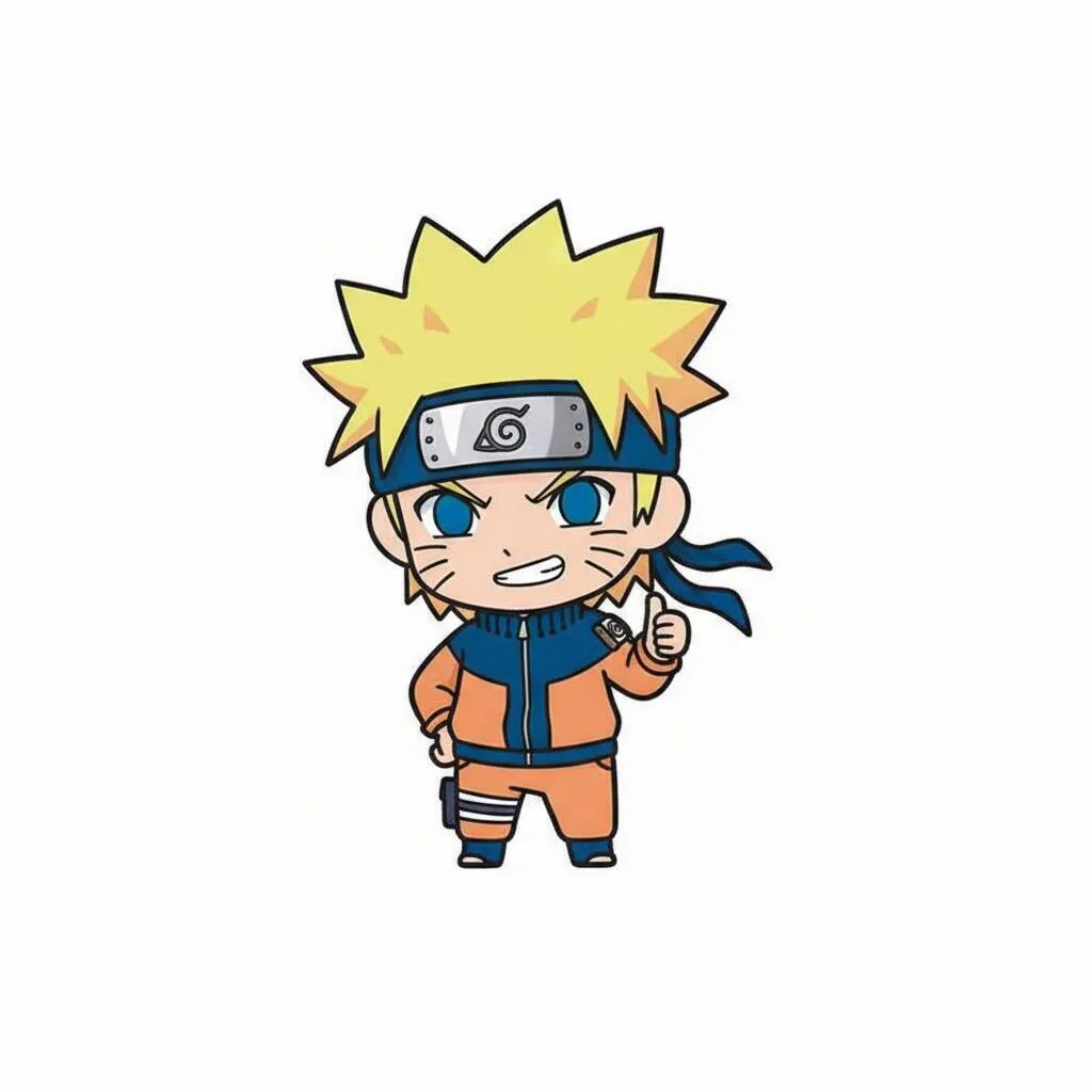 Rysunek anime do narysowania ze słodkiego Naruto