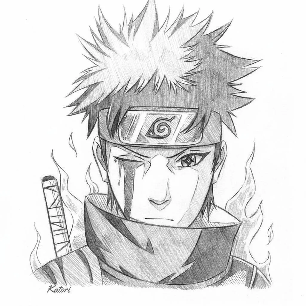 Desenho de Anime para Desenhar do Kakashi Hatake