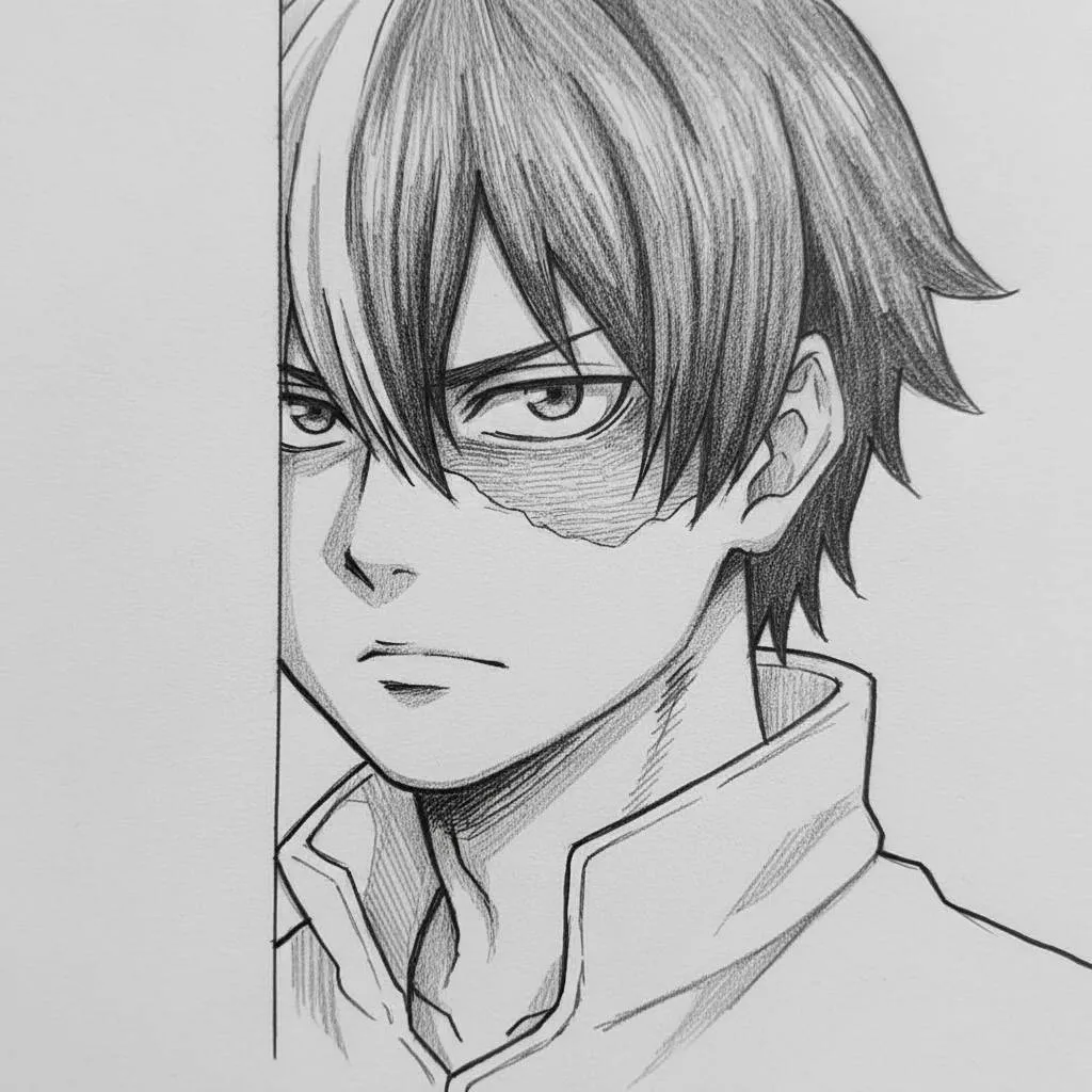 Desenho de Anime para Desenhar do Todoroki