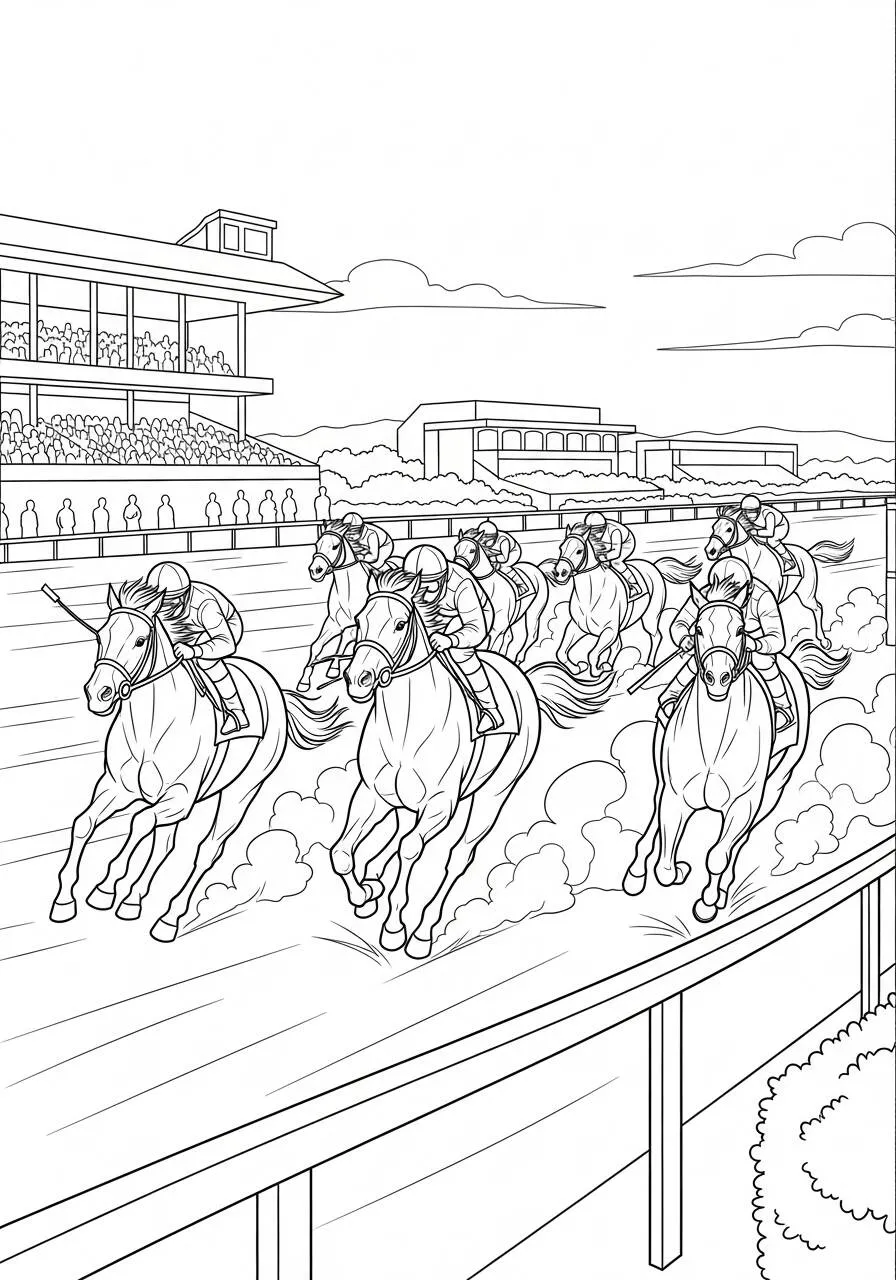 Caballo Corriendo Dibujo para colorear