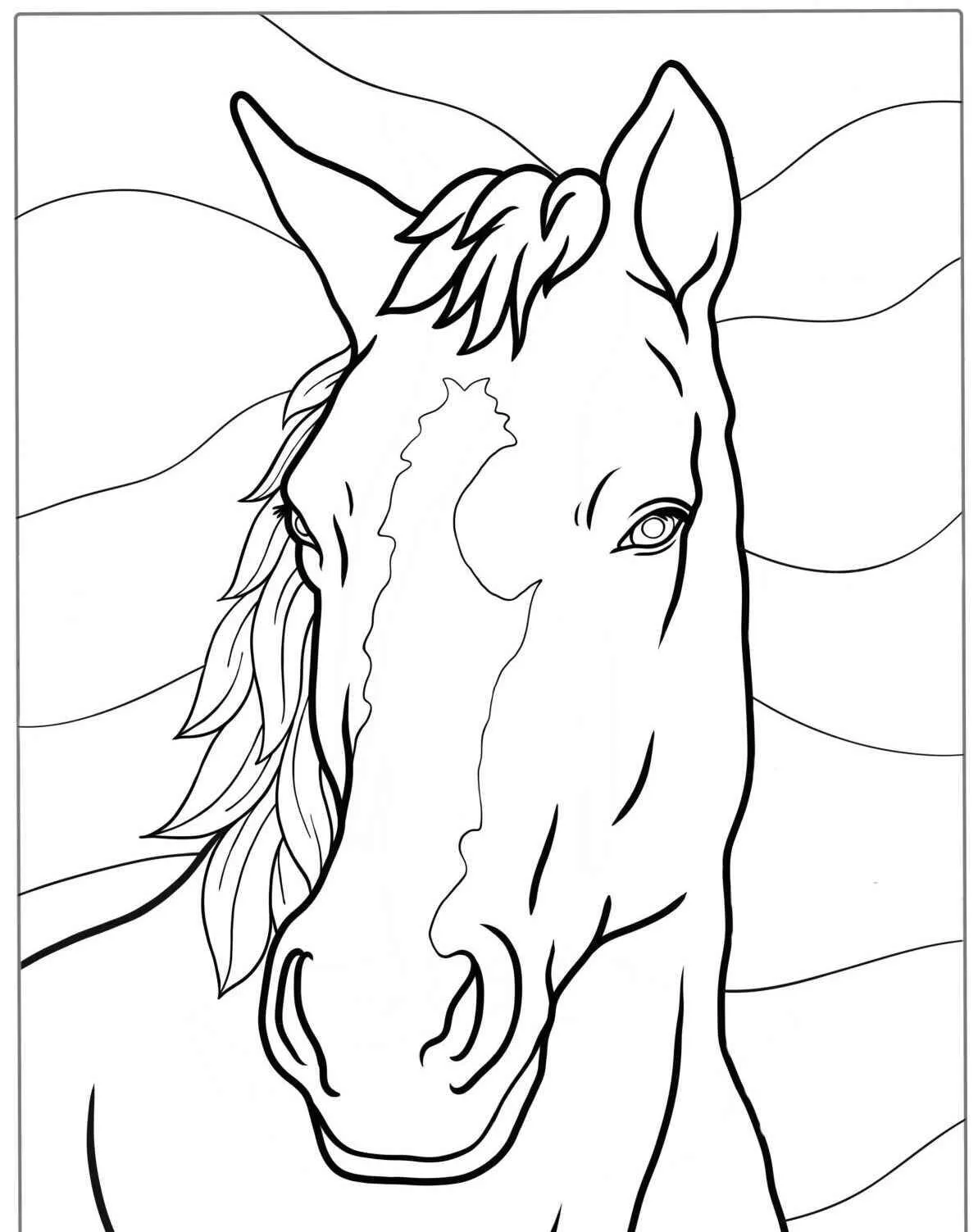 caballo Majestuoso Página Para Colorear