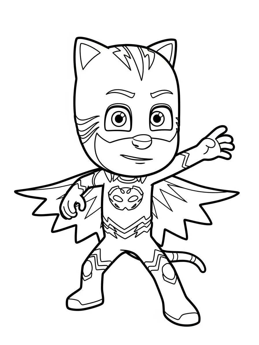 PJ Masks Catboy Ready to Color