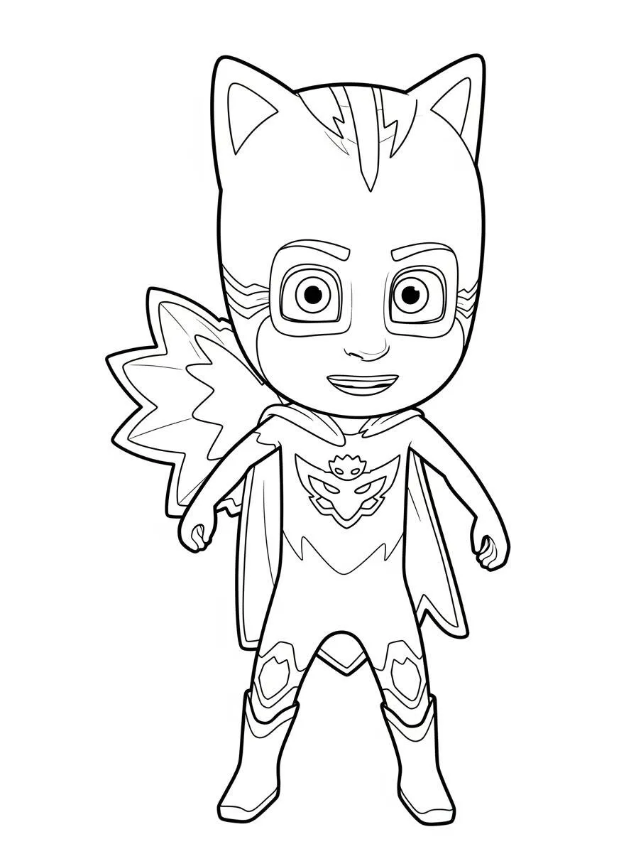 PJ Masks Catboy Ready for Adventure Coloring Page