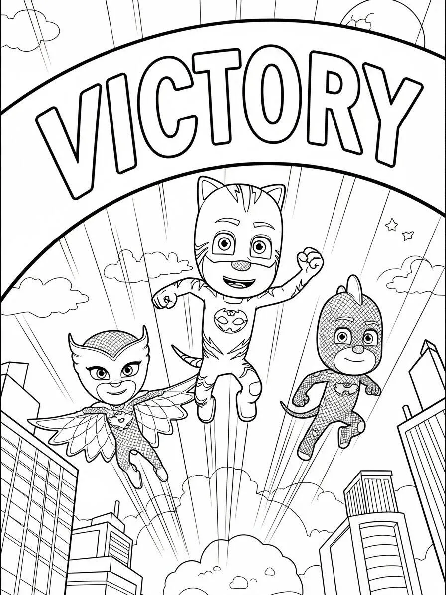 PJ Masks Vitória Coloring Page