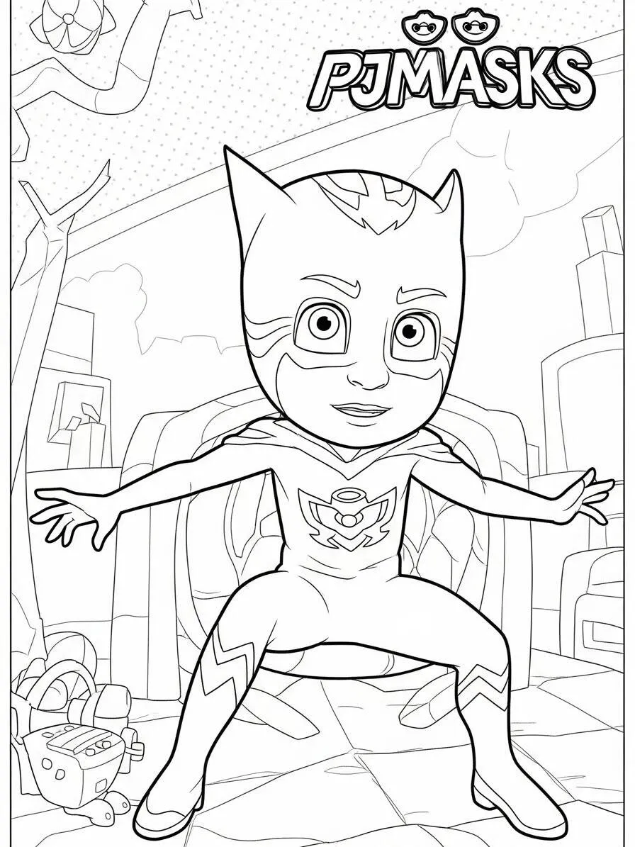 PJ Masks Catgirl Coloring Page
