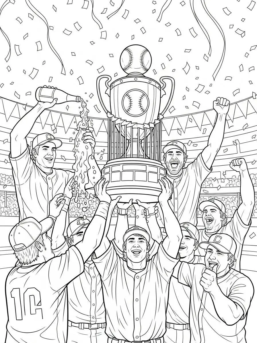Página para colorear de béisbol del niño fantasma