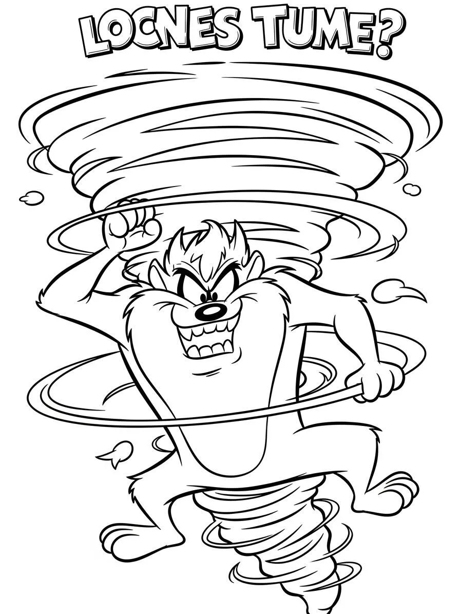 looney tunes Taz Demonio De Tasmania Para Colorear