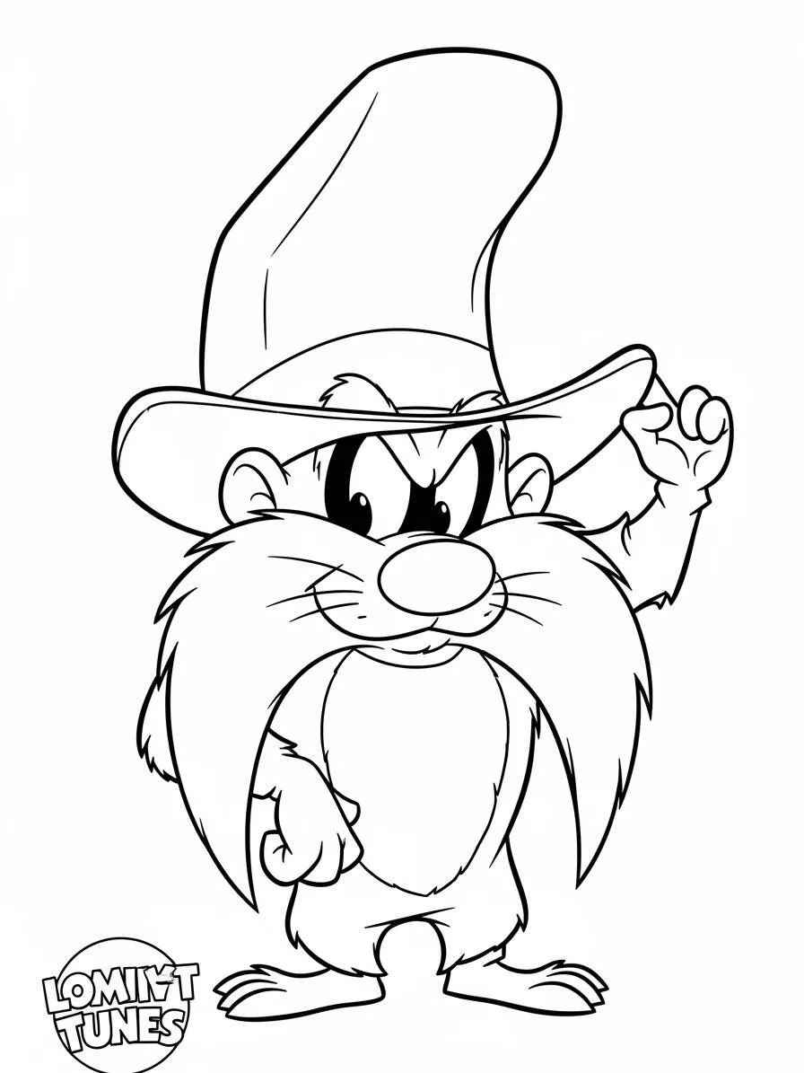 Desenho de Looney Tunes Elmer Fudd para Colorir