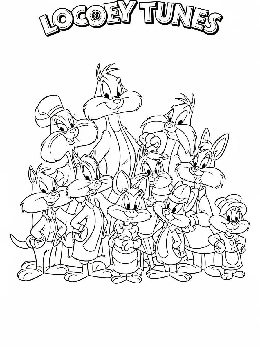 Desenho de Looney Tunes Personagens para Colorir