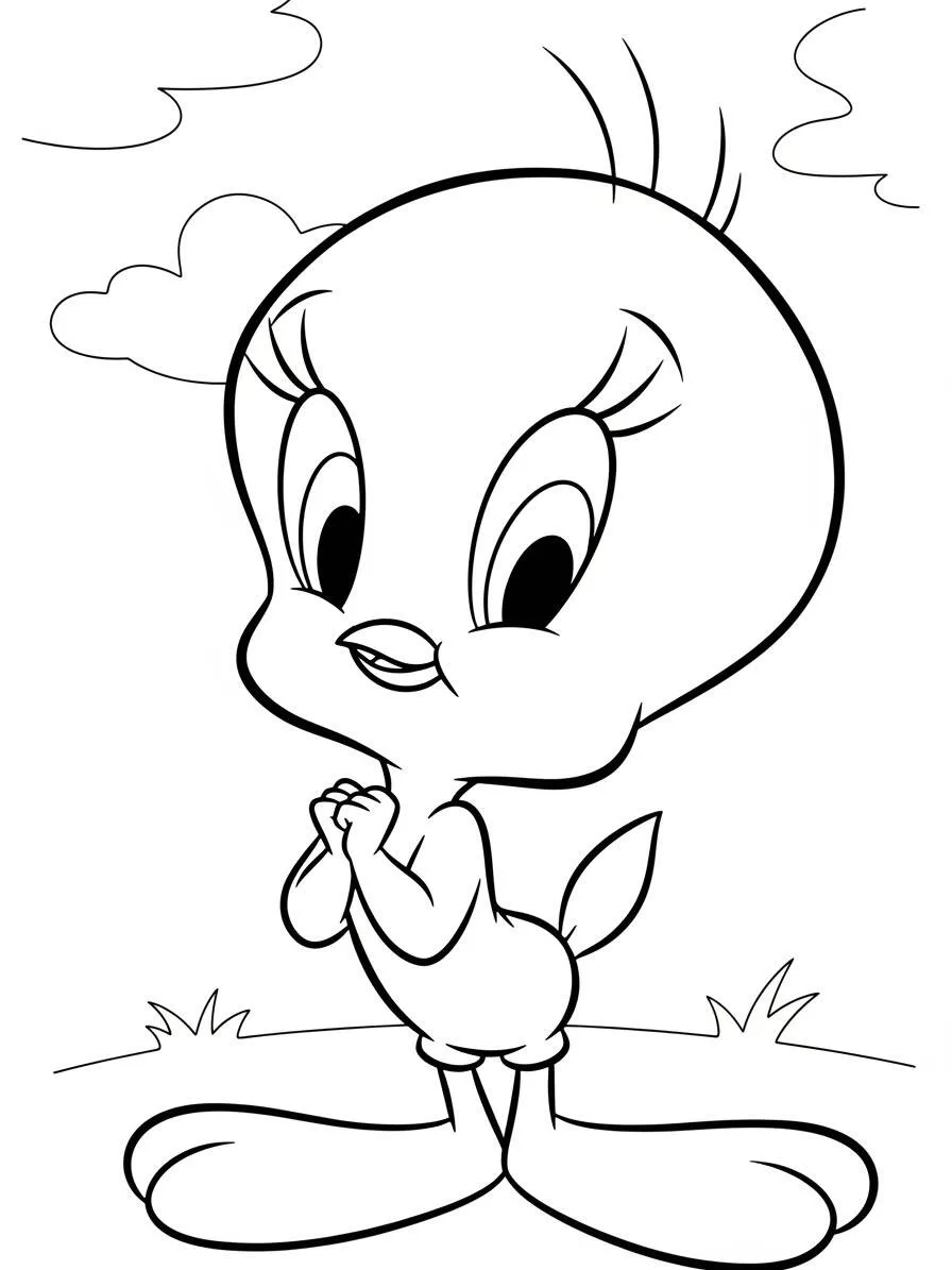 Desenho de Looney Tunes Piu Piu para Colorir