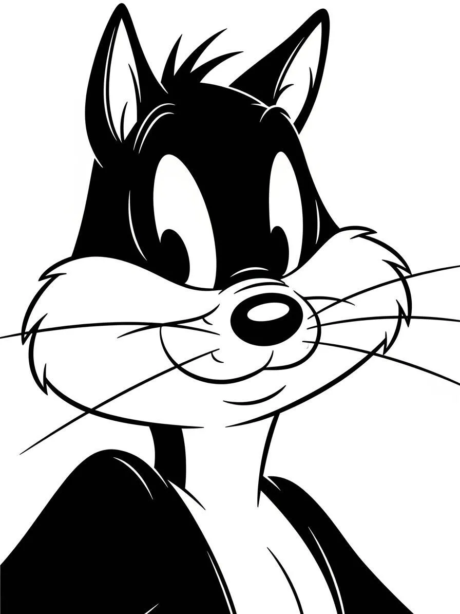 Desenho de Looney Tunes Frajola para Colorir