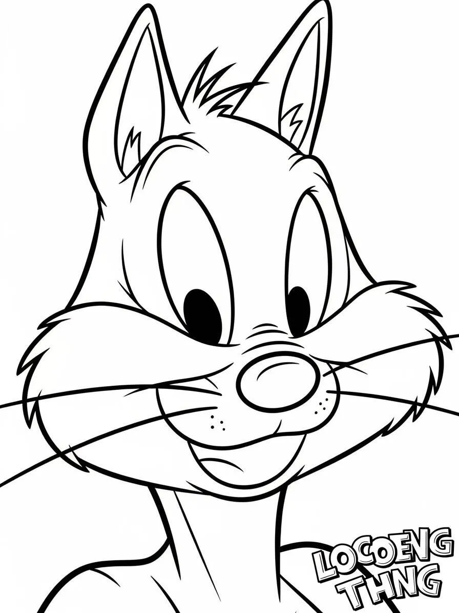 Desenho de Looney Tunes Gaguinho para Colorir