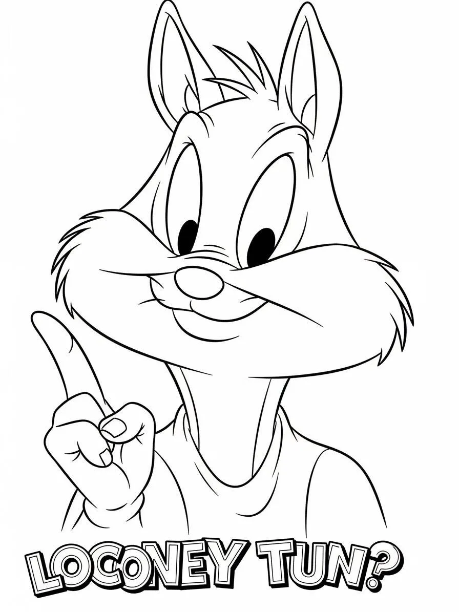 Desenho de Looney Tunes Gaguinho para Colorir