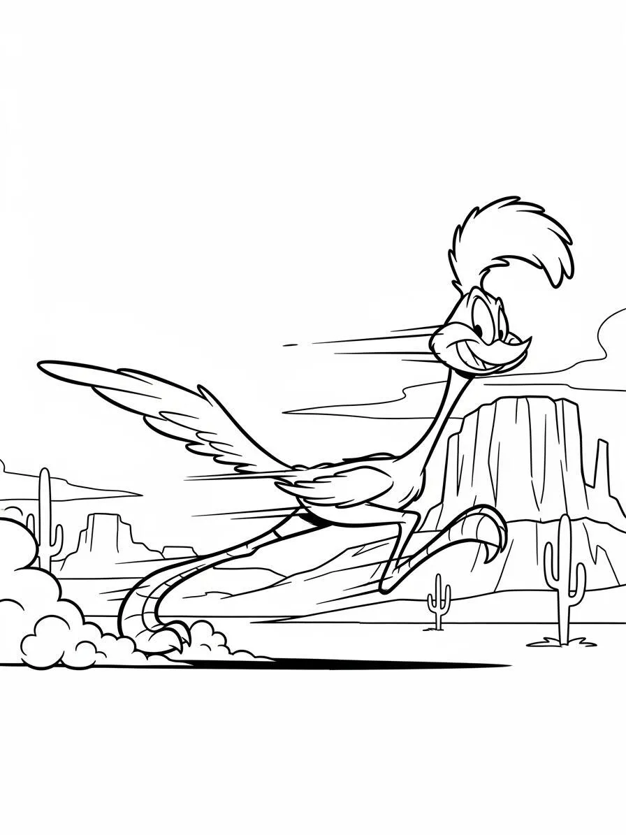 Desenho de Looney Tunes Papa Léguas para Colorir
